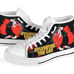 Sylvester The Cat High Top Shoes Looney Tunes Fan Grabiiva