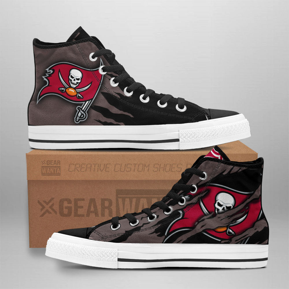 Tampa Bay Buccaneers High Top Shoes Custom For Fans Grabiiva