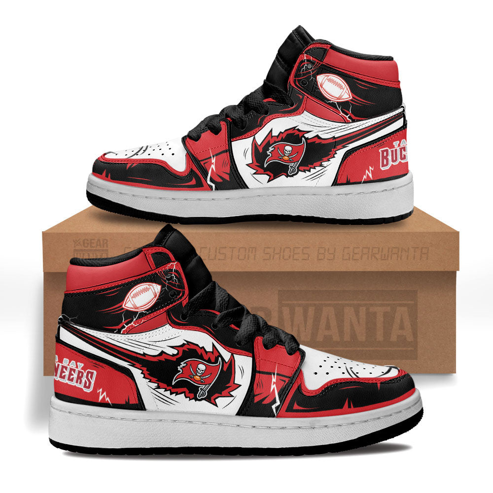 Tampa Bay Buccaneers Kid J1s Sneakers Custom Grabiiva