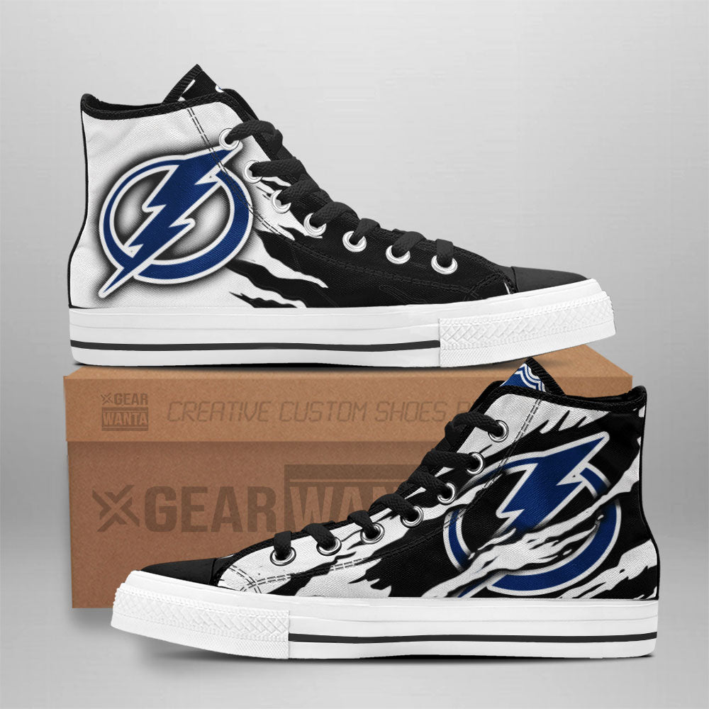 Tampa Bay Lightning High Top Shoes Custom For Fans Grabiiva