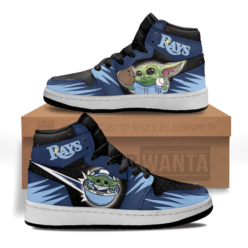 Tampa Bay Rays Kid J1s Sneakers Custom For Kids Grabiiva