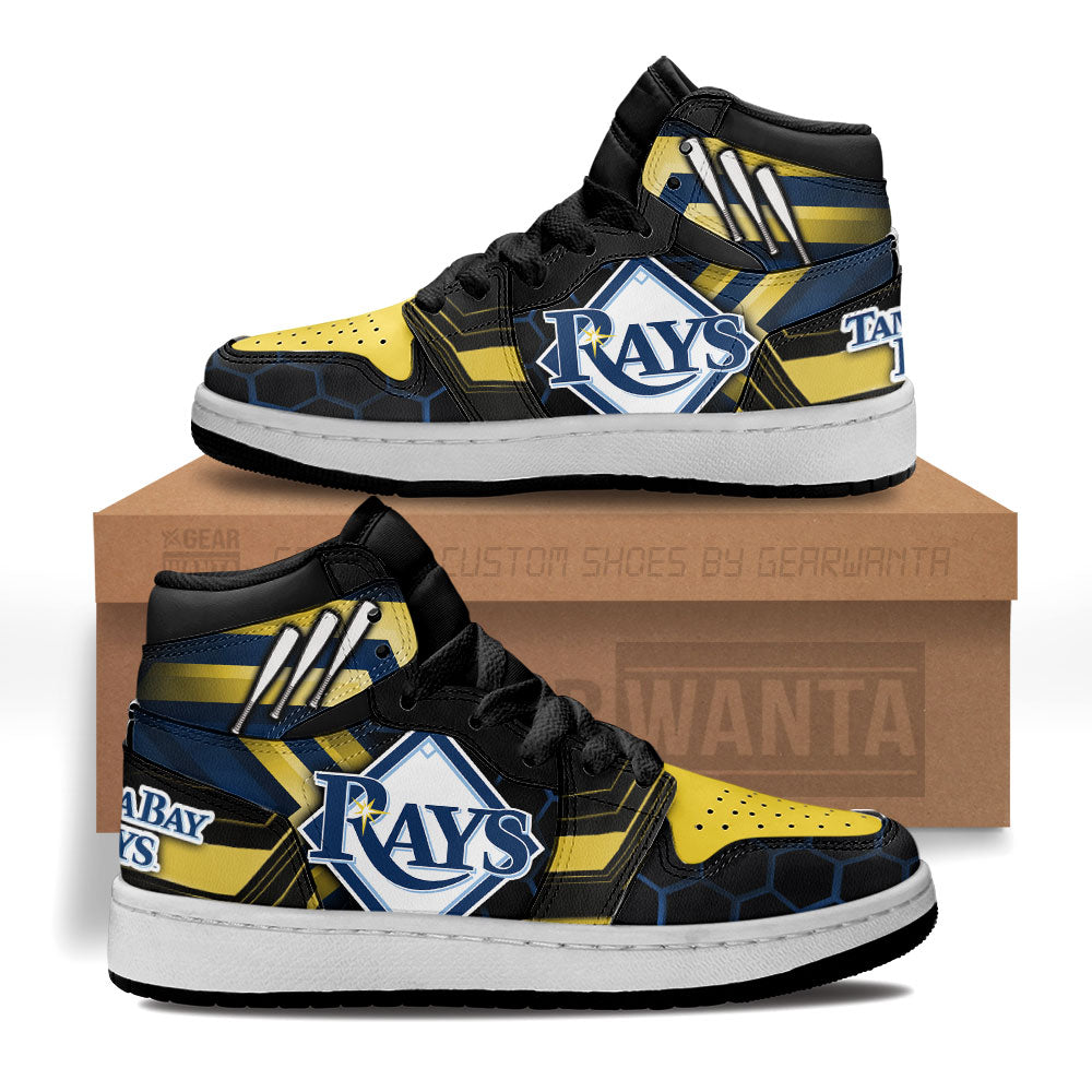 Tampa Bay Rays Kid J1s Sneakers Custom Grabiiva