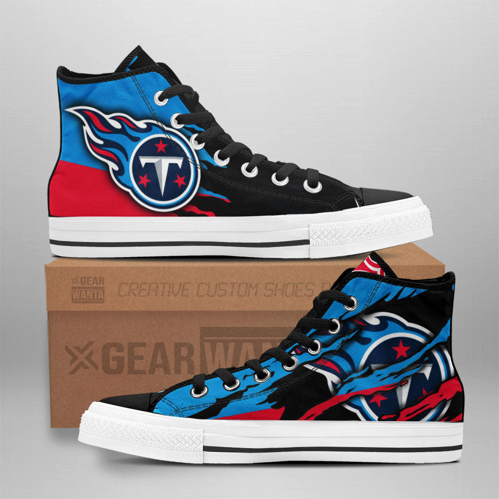 Tennessee Titans High Top Shoes Custom For Fans Grabiiva