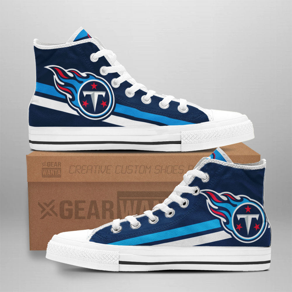 Tennessee Titans High Top Shoes Custom Grabiiva