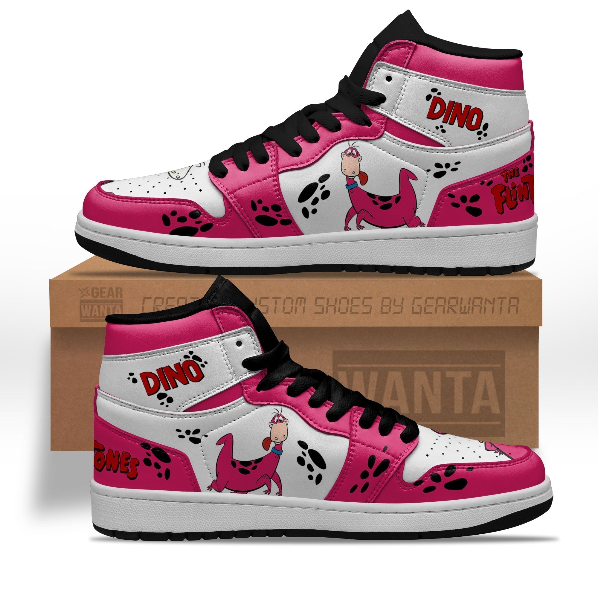 The Flintstones Dino J1s Sneakers  Grabiiva