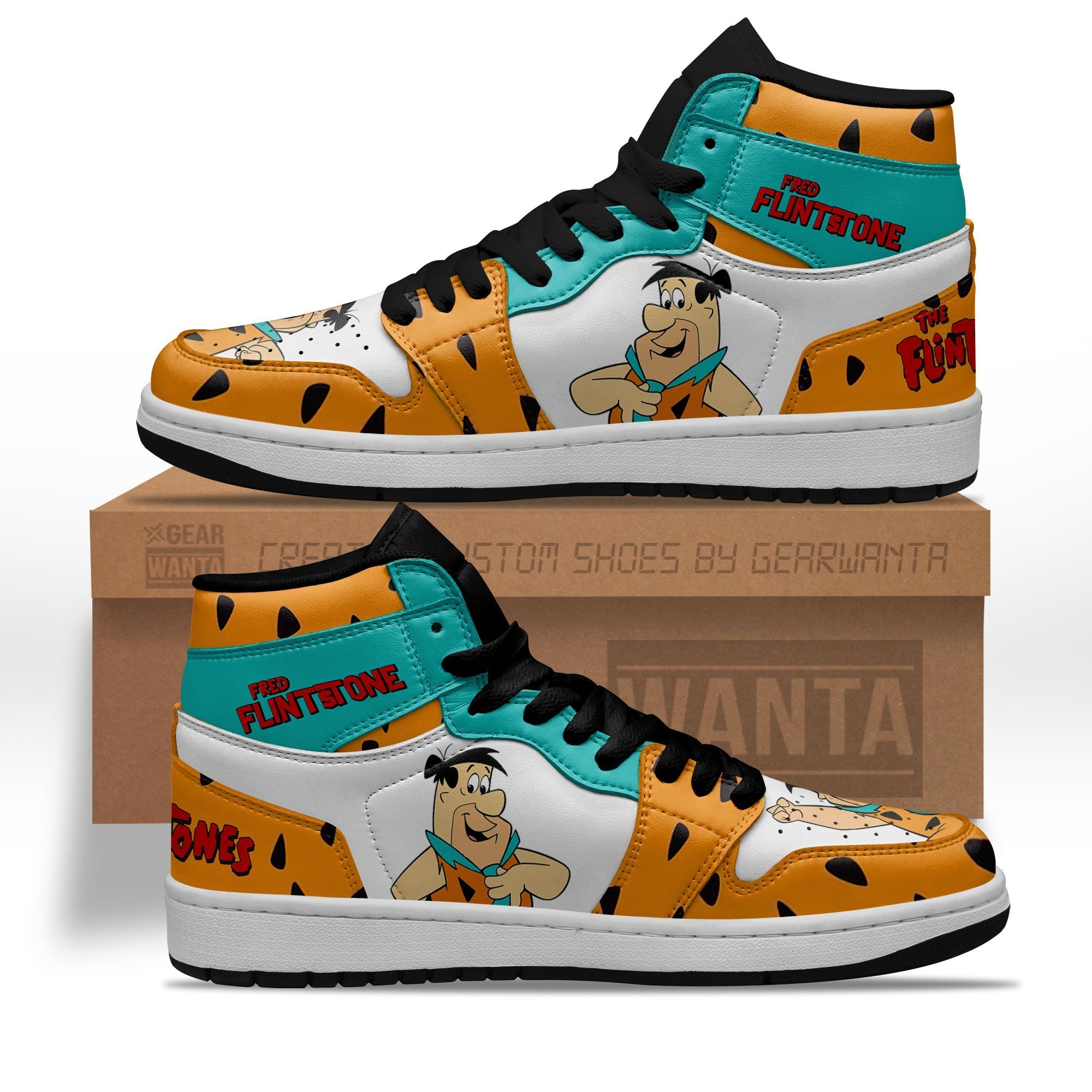 The Flintstones Fred Flintstones J1s Sneakers  Grabiiva