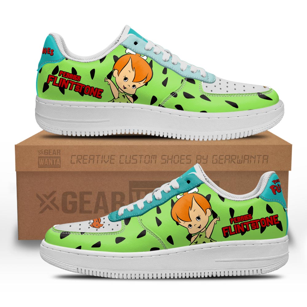 The Flintstones Pebbles Flintstone Air Sneakers Custom Grabiiva