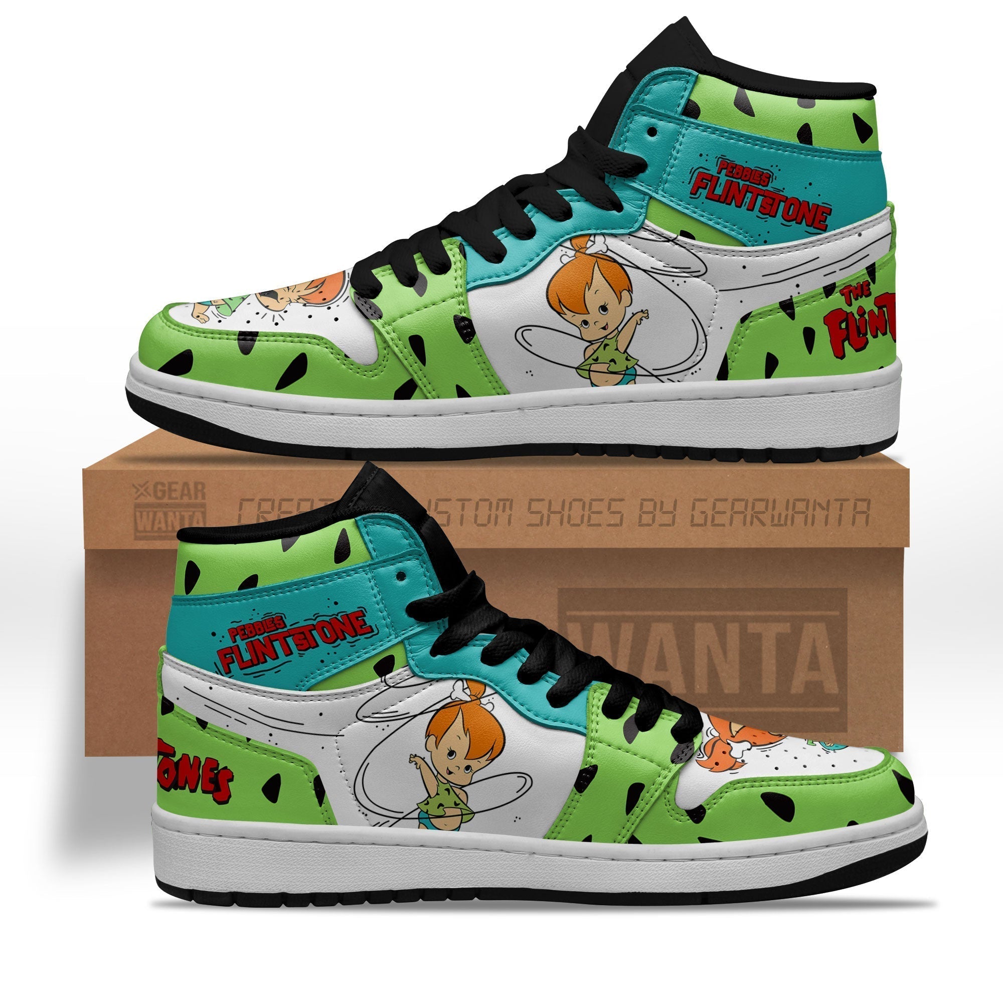 The Flintstones Pebbles Flintstone J1s Sneakers  Grabiiva