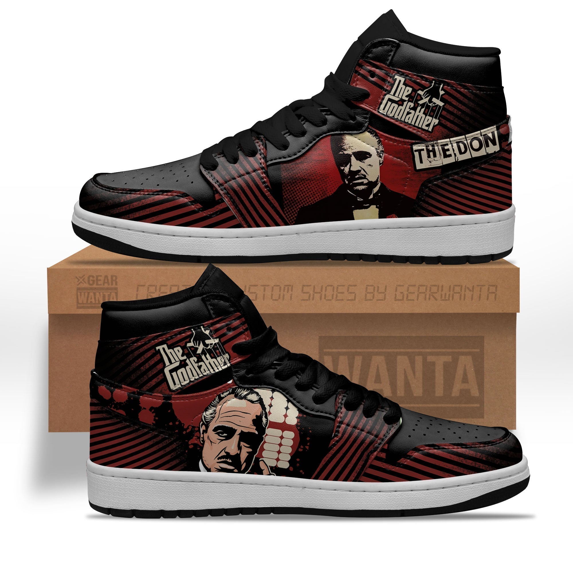 The Godfather J1 Sneakers Don Corleone Custom Shoes  Grabiiva