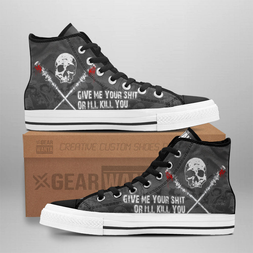 The Walking Dead High Top Shoes Custom For Fans Grabiiva