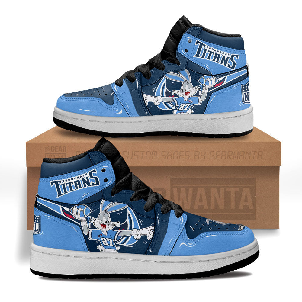 Titans Kid J1s Sneakers Custom Grabiiva