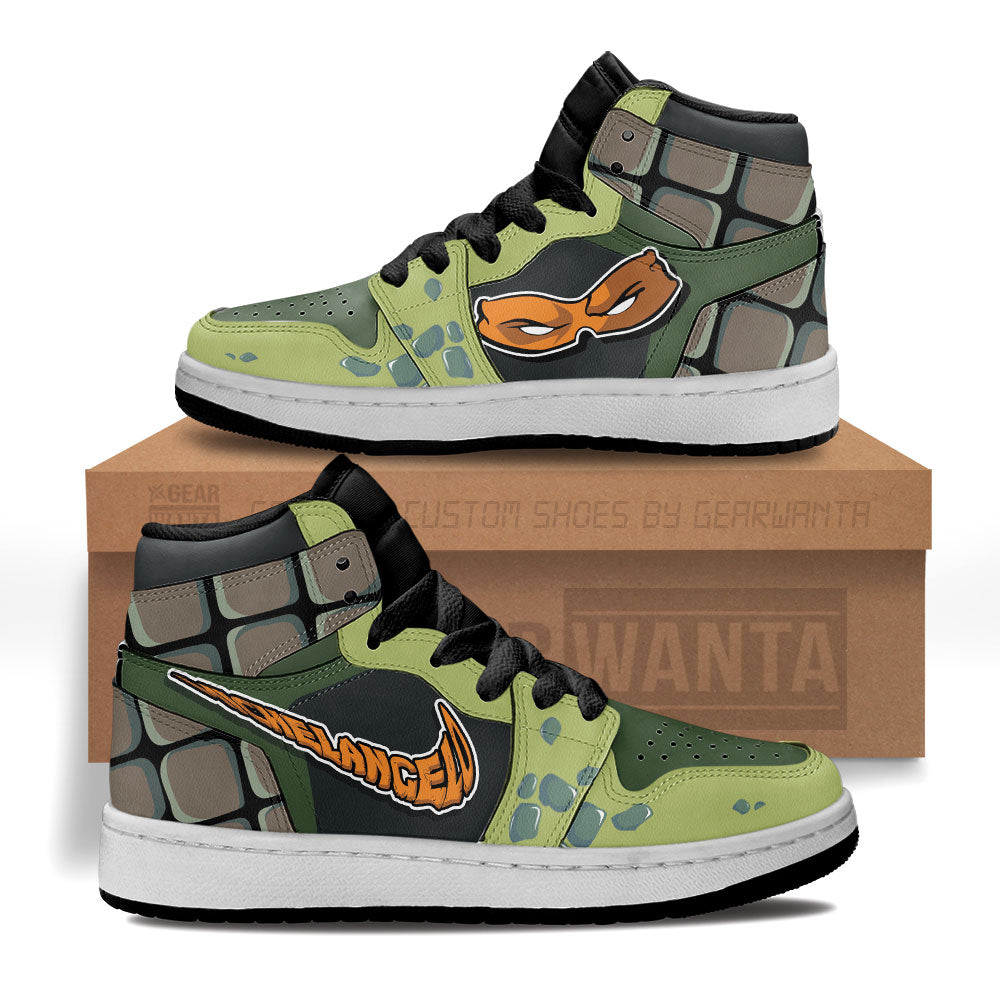 TMNT Michelangelo Mask Kid J1s Sneakers Teenage Mutant Ninja Turtles Grabiiva