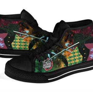 Tomioka Sneakers Kimetsu No Yaiba High Top Shoes Anime Fan MN20 Grabiiva