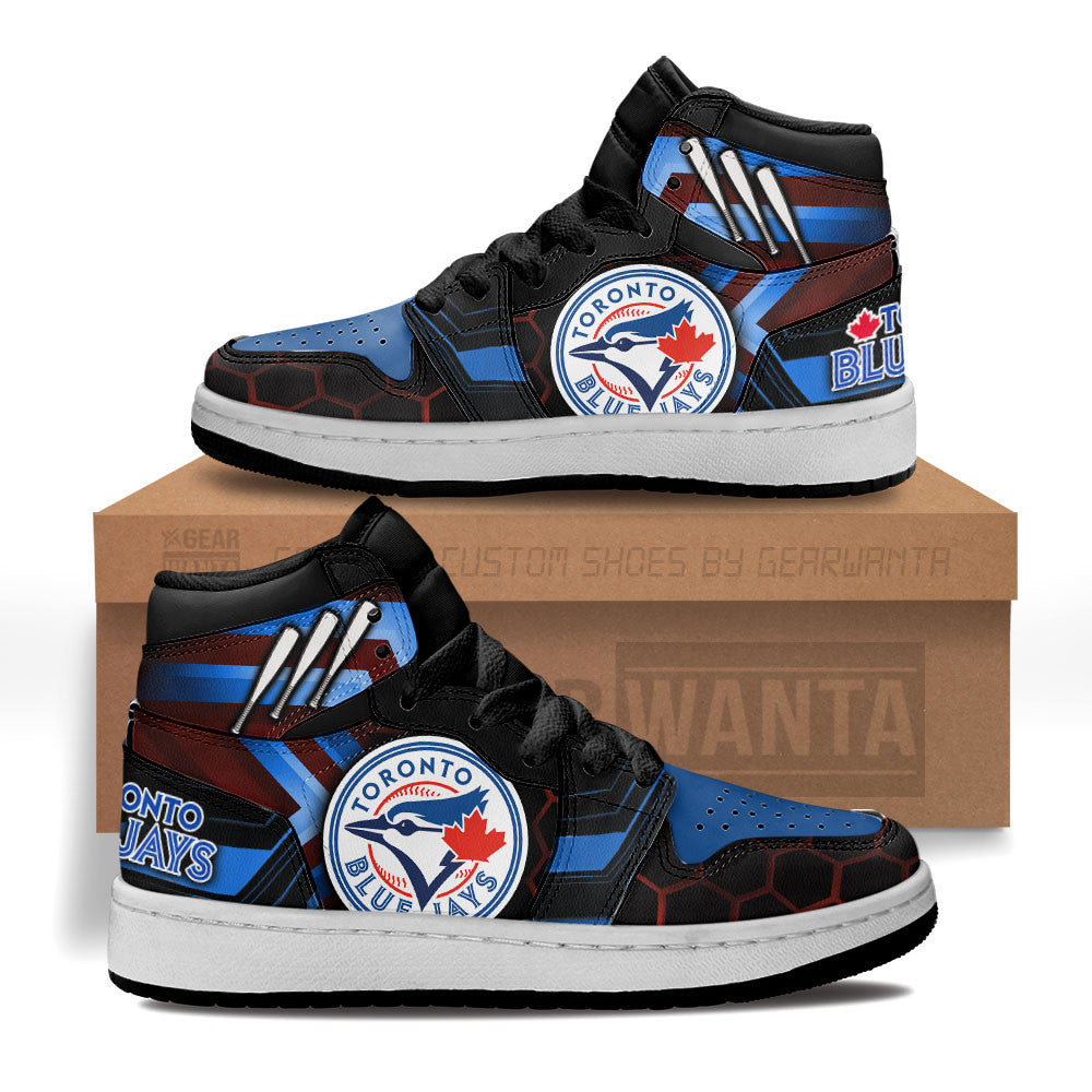 Toronto Blue Jays Kid J1s Sneakers Custom Grabiiva