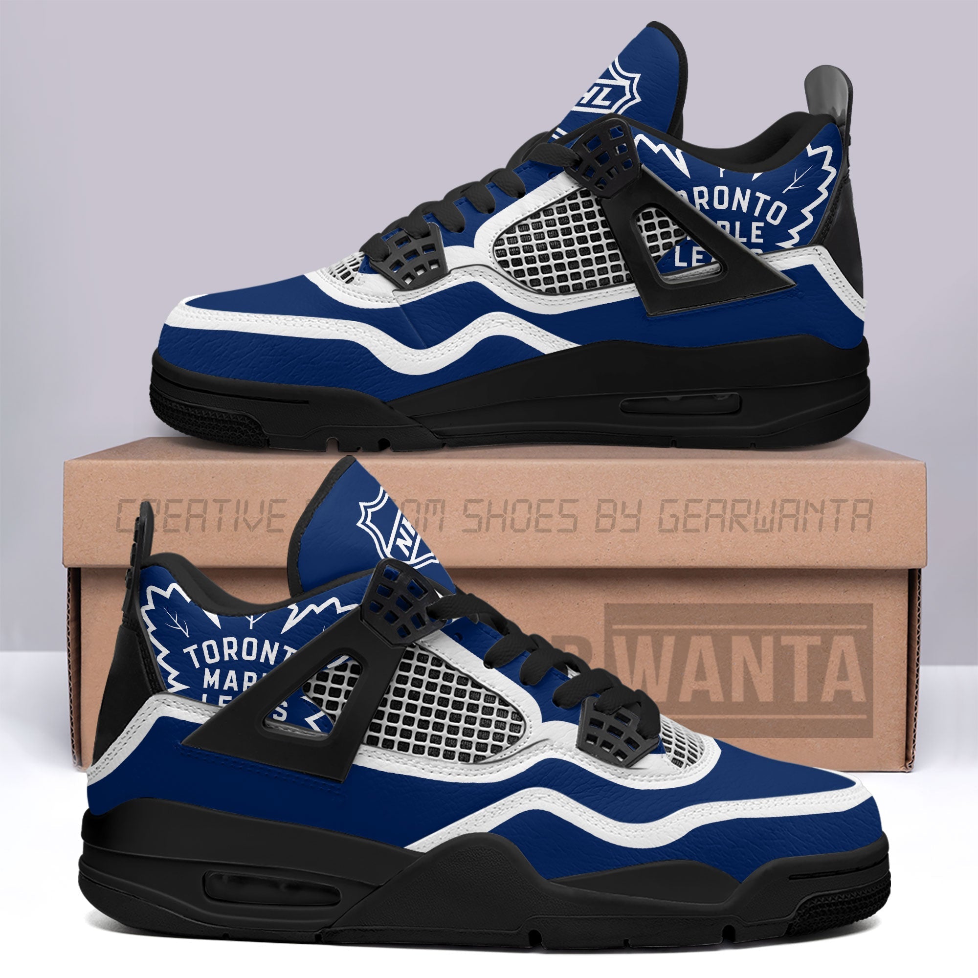 Toronto Maple Leafs Aj4 Sneakers Custom Shoes Grabiiva
