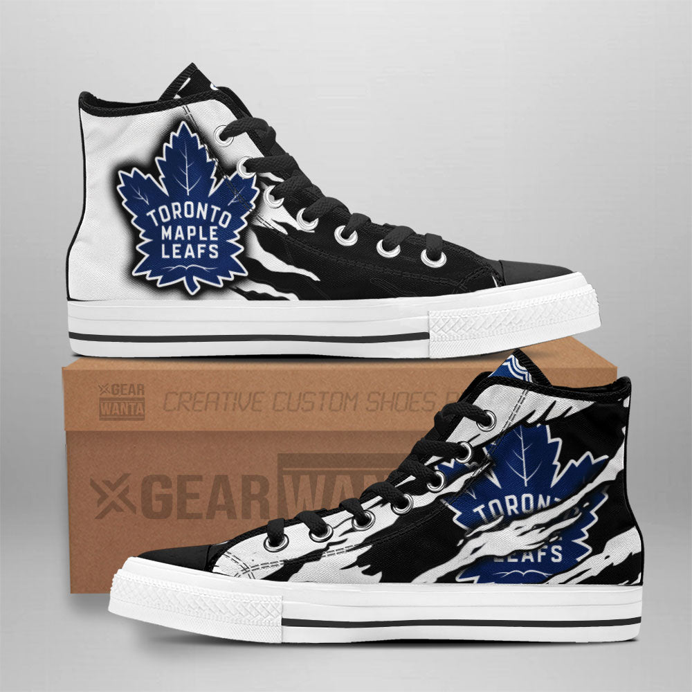 Toronto Maple Leafs High Top Shoes Custom For Fans Grabiiva