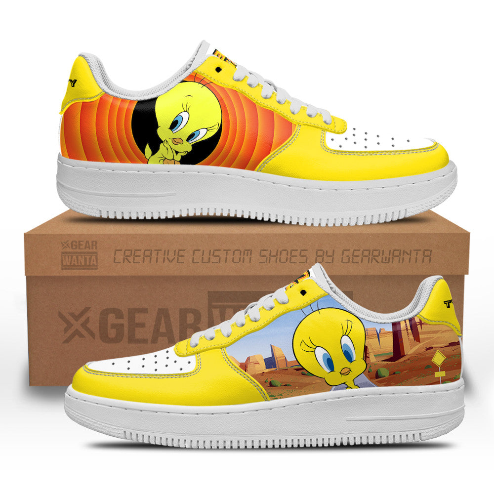 Tweety Air Sneakers Looney Tunes Custom QD14 Grabiiva