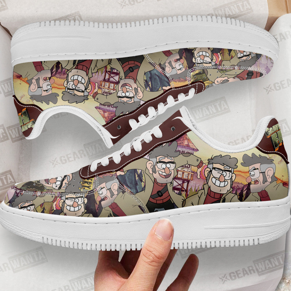 Uncle Ford Gravity Falls Air Sneakers Custom Cartoon Shoes Grabiiva