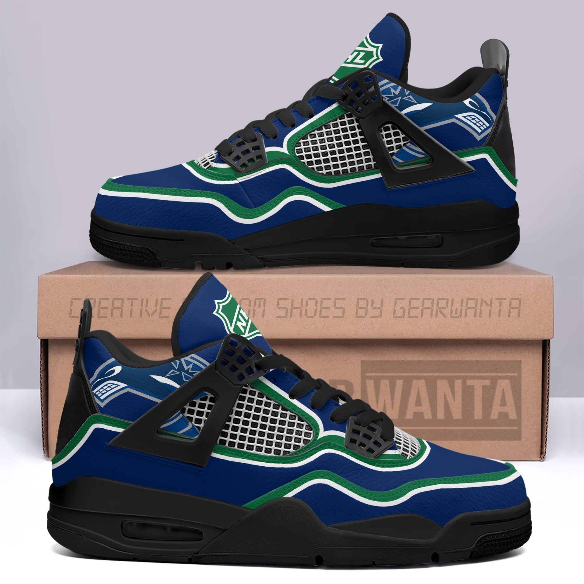 Vancouver Canucks Aj4 Sneakers Custom Shoes Grabiiva