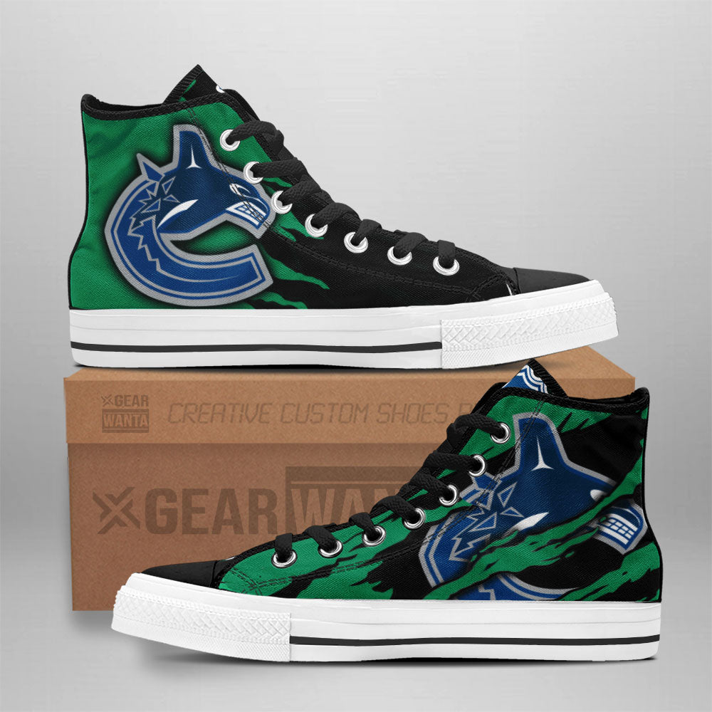 Vancouver Canucks High Top Shoes Custom For Fans Grabiiva