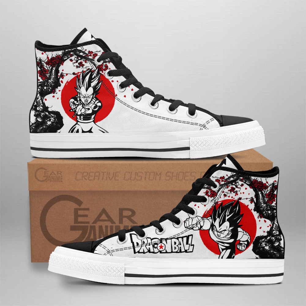 Vegeta High Top Shoes Custom Dragon Ball Anime Sneakers Japan Style Grabiiva