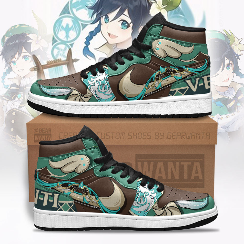 Venti J1 Sneakers Custom For Genshin Impact Fans TT19  Grabiiva