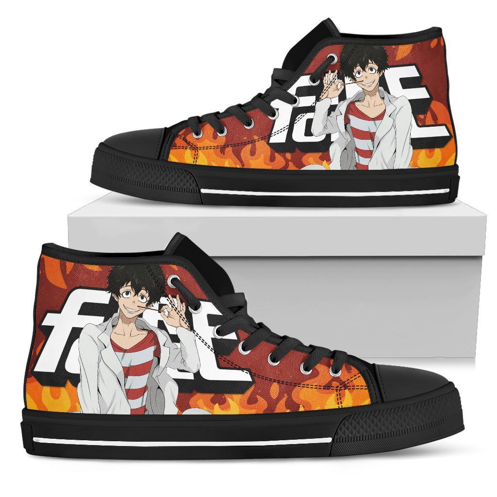 Victor Lich Fire Force Sneakers Anime High Top Shoes Custom PT20 Grabiiva