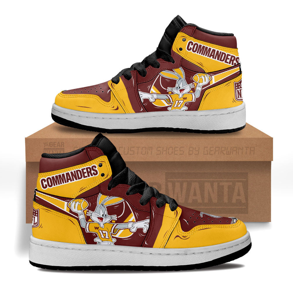 Washington Commanders Kid J1s Sneakers Custom Grabiiva