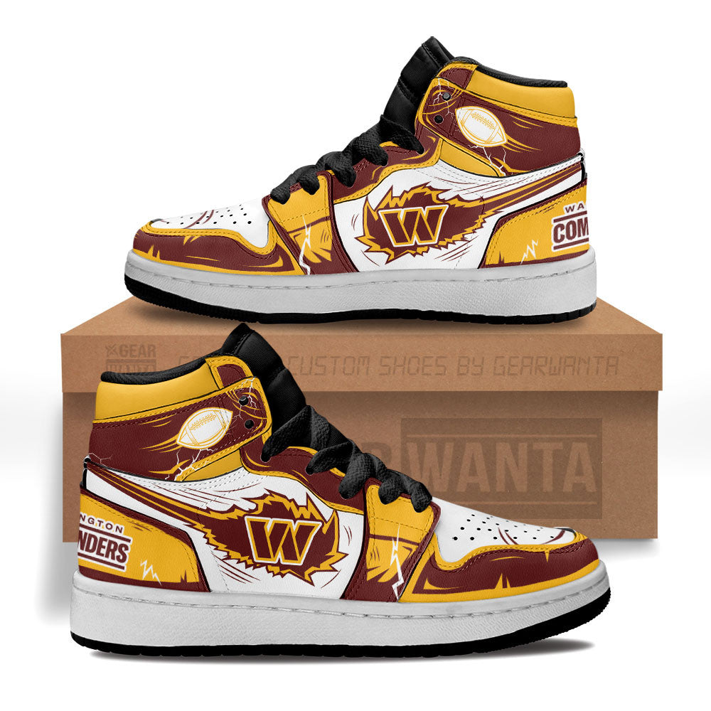 Washington Commanders Kid J1s Sneakers Custom Grabiiva