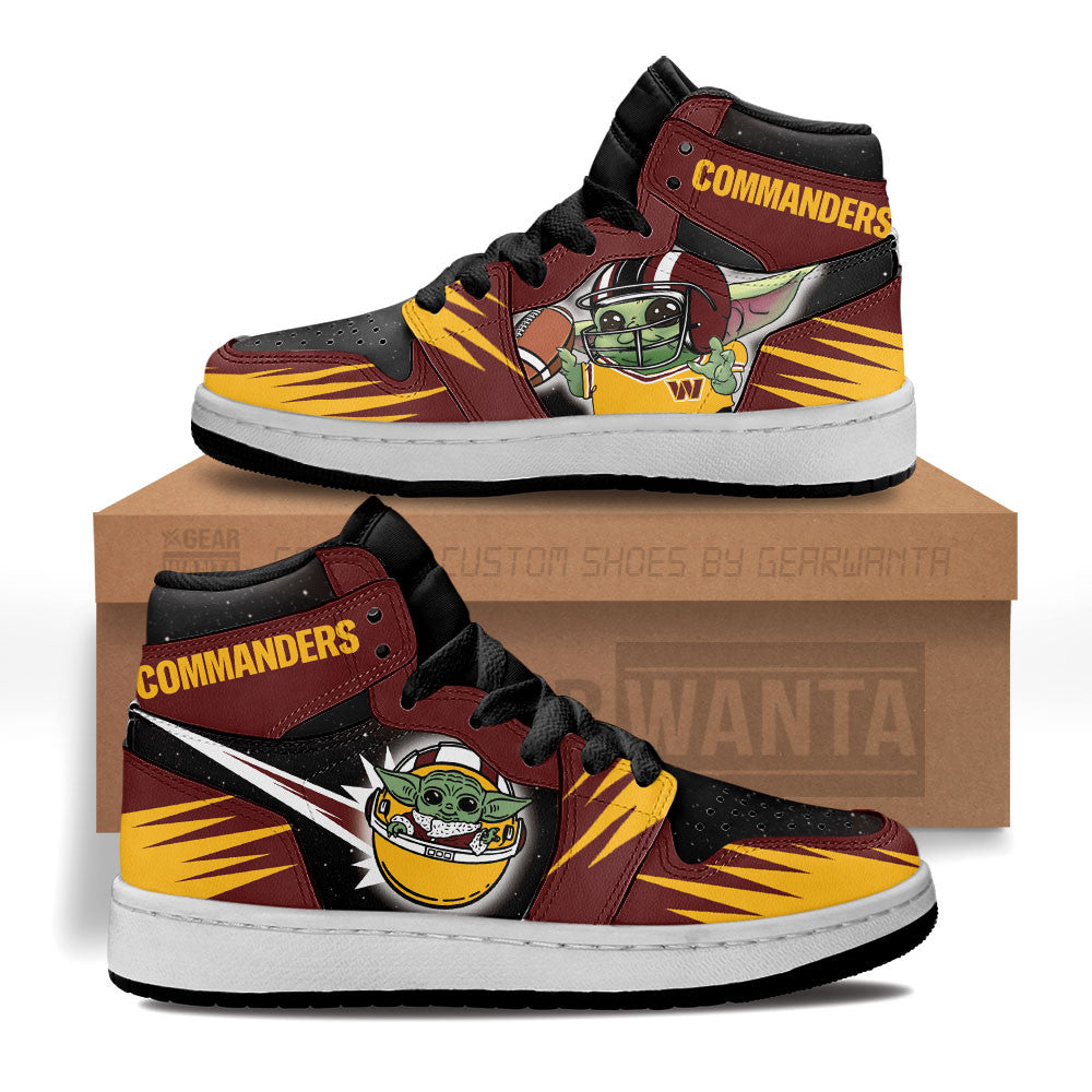 Washington Commandersx Kid J1s Sneakers Custom For Kids Grabiiva