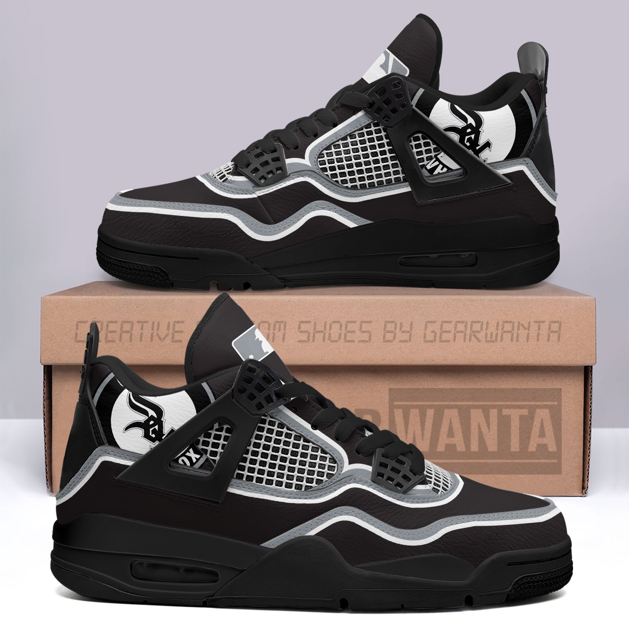 White Sox Aj4 Sneakers Custom Shoes Grabiiva