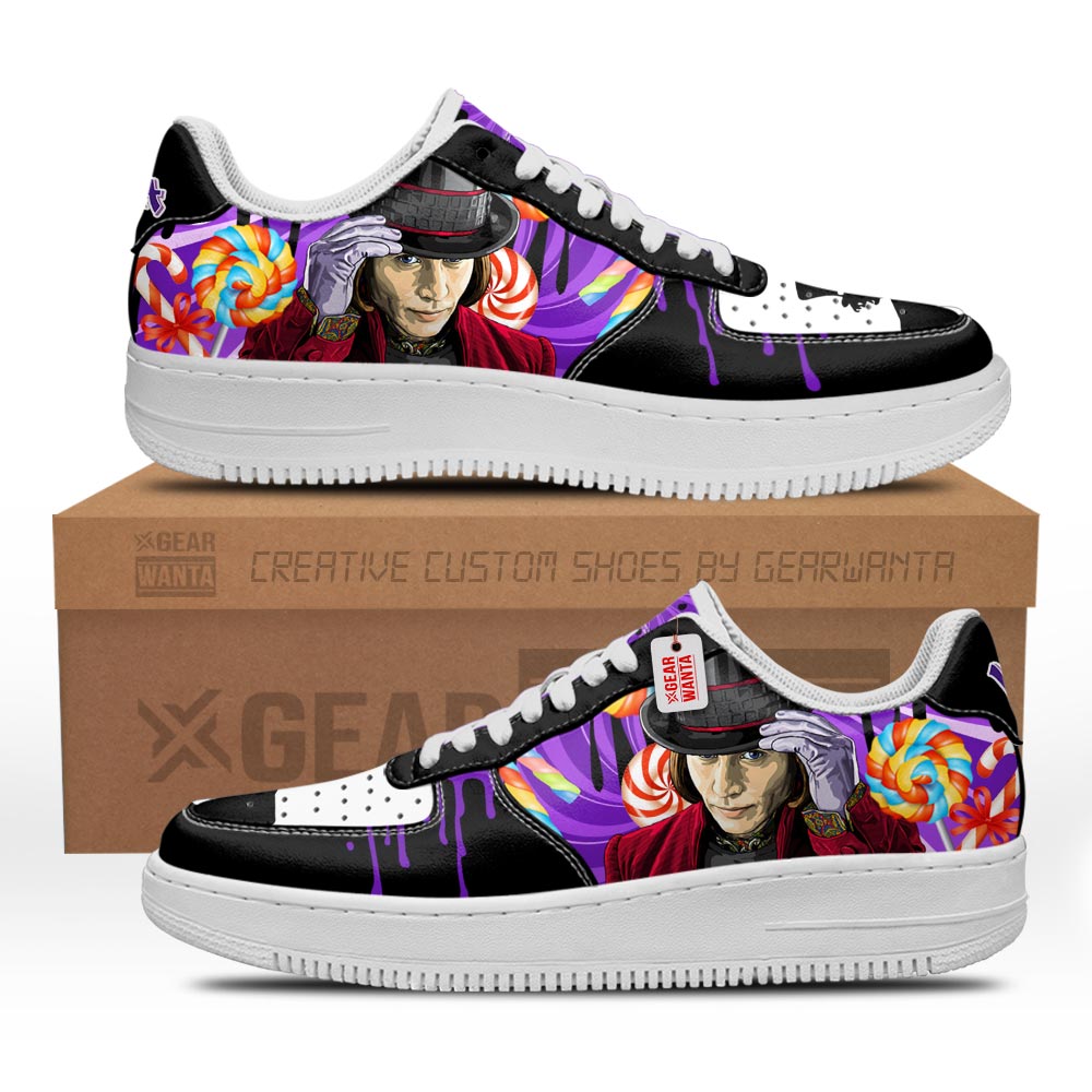 Willy Wonka Custom Air Sneakers PT21 Grabiiva