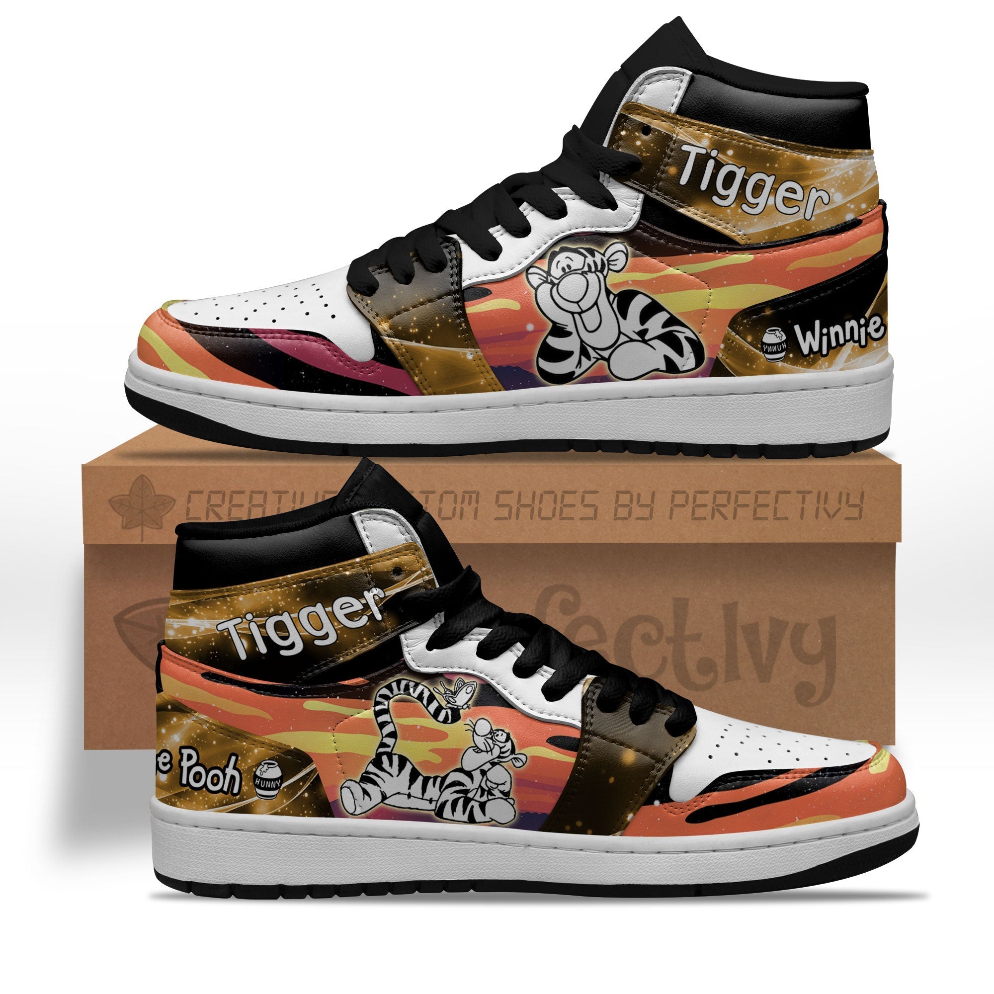 Winnie the Pooh Silhouette J1s Sneakers Custom For Fans Sneakers PT10  Grabiiva