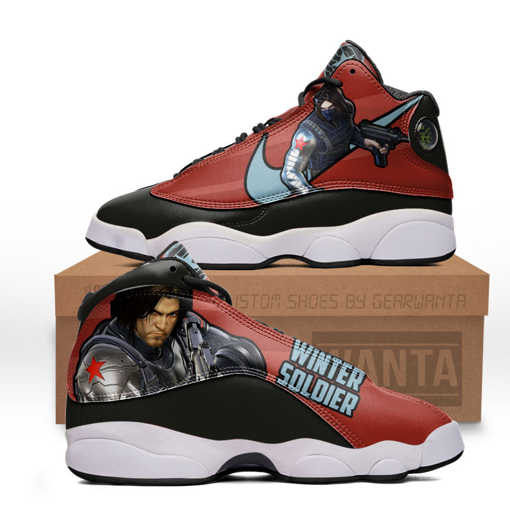 Winter Soldier J13s Sneakers Super Heroes Custom Shoes Grabiiva