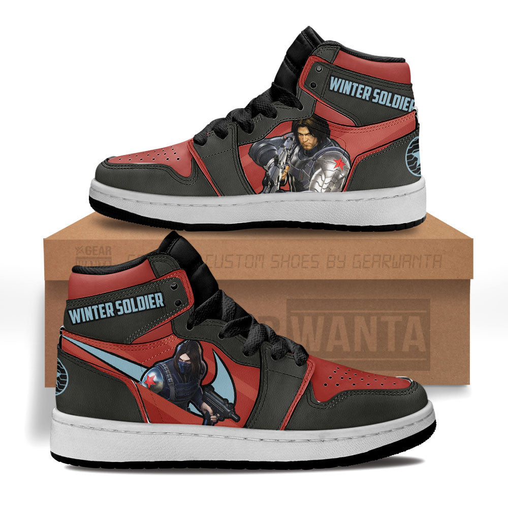 Winter Soldier Kid J1s Sneakers Custom Grabiiva