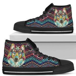 Wolf Native Women's High Top Shoes Gift Idea Grabiiva