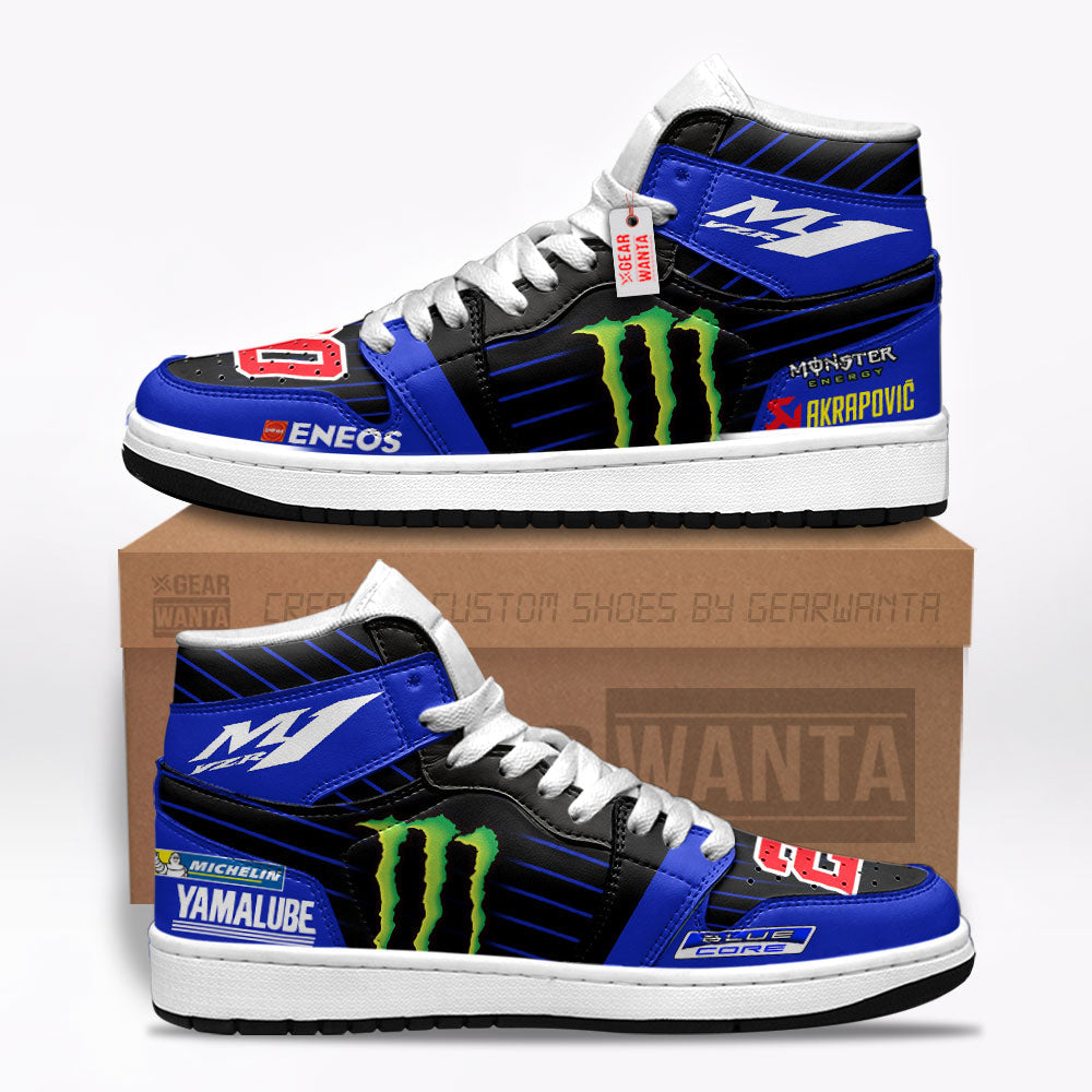 Yamaha YZR-M1 Moto Custom J1s Sneakers Custom For Fans TT07  Grabiiva