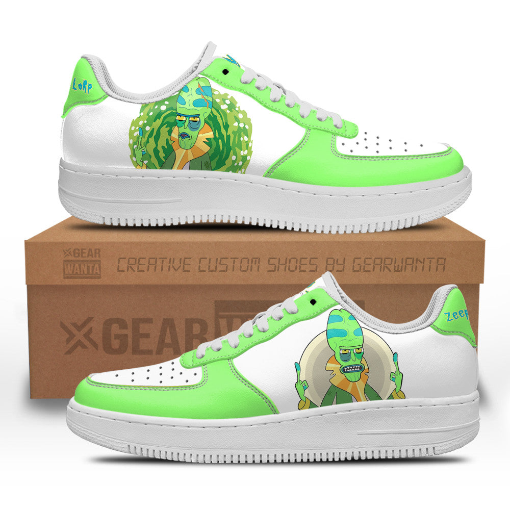 Zeep Xanflorp Rick and Morty Custom Air Sneakers QD13 Grabiiva