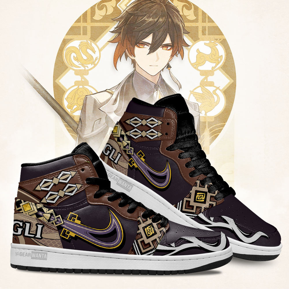 Zhongli Genshin Sneakers Custom For Gamer  Grabiiva