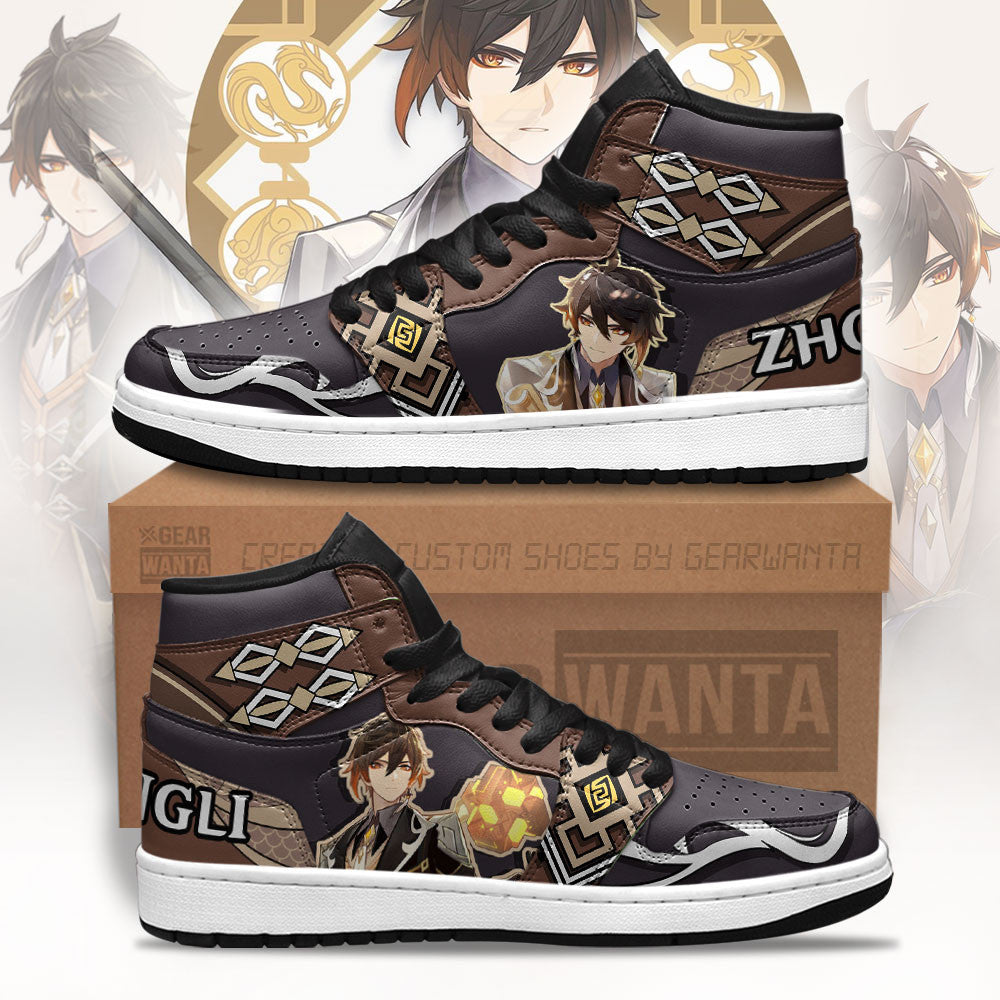Zhongli Genshin Sneakers Custom For Gamer  Grabiiva